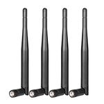 Bingfu Dual Band WiFi Aerial Antenna 2.4GHz 5GHz 5.8GHz 3dBi RP-SMA Male Antenna Replacement (4-Pack) Compatible with WiFi Router Hotspot Network Card USB Adapter Video Surveillance Monitor