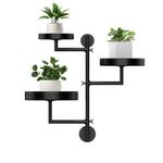 Rotating Window Plant Shelves for Multiple Plants, 3-Tier Metal Corner Plant Stand, Black Floating Shelf for Indoor Plants, Wall or Window Sill Display, Ideal for Home Decor for Plant Lovers.