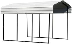 Arrow Shed 10' x 15' x 9' Galvanized Steel Multi-Purpose Shade and Shelter Carport, Eggshell Finish