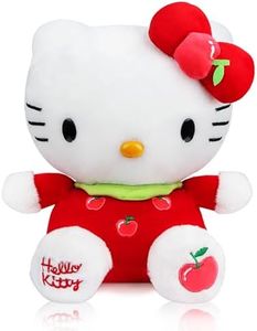 Hello Kitty Plush Toy, Hellokitty Cuddly Toy, 30 cm Kawaii Cat Plush, Large Plush Toy for Children, Hello Kitty Plush Toys for Girls Birthday Party (Red Apple)