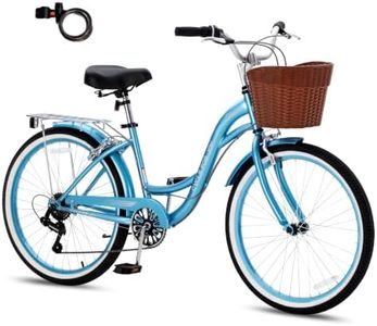 LUXECYCLES Beach Cruiser Bike for Women, 7 Speed Women's Bike