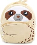 blue tree Cute Kids Backpack Toddler Bag Plush Animal Cartoon Mini Travel Bag for Baby Girl Boy 1-5 Years (small, Sloth, Sloth)