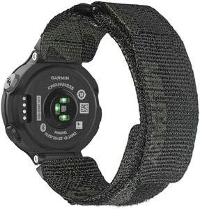 Hemsut Compatible with Garmin 220/230/235/620/630/735XT/235 Lite Forerunner 235, Rugged Replacement Watch Band Strap Wristband forfor Women Men
