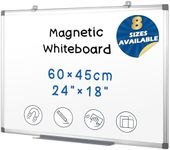 Swansea Hanging Whiteboard Wall Large White Board Dry Erase Board Magnetic with Pen Tray Home Office School, Writing, 60x45cm