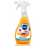 Ecozone Tough Degreaser Kitchen Cleaner Spray, 2-in-1 Eco Friendly Vegan Universal Plant-Based Cleaning for Hobs, Worktops, Splashbacks & More, Cleans Degreases & Sanitises, Citrus Burst Scent (500ml)