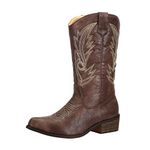 SheSole Ladies Wide Calf Western Cowgirl Cowboy Boots Brown Size 5