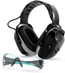 Bluetooth Hearing Protection FM/AM Radio Headphones, MUFFPRO 25dB Noise Cancelling Safety Earmuffs for Mowing Shooting (Only Bluetooth)