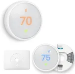 Google Nest Thermostat - Programmable Smart Learning Thermostat with Easy Installation and Trim Kit Bundle, White