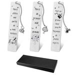 Cadeau Professeur en Francais Des Étudiants, 3 Marque-Pages Métal, Cadeau Enseignante en Francais, Cadeaux De Noël Pour Enseignants, Cadeaux de remerciement Pour educatrice enseignants en français.