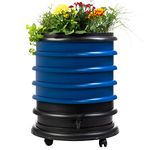 WormBox | Wormery Worm Farm composter 4 Blue Trays + Planter | 64 liters | Organic Waste Compost, make your Worm Castings