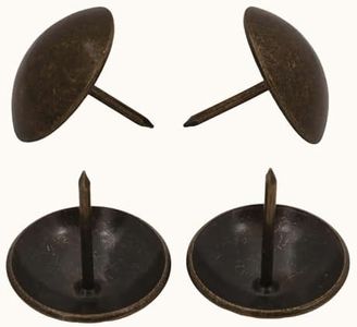 Amanaote Metal 1” Diameter Antique Brass Hardware Upholstery Clavos Decorative Nails Tacks(Pack of 30)