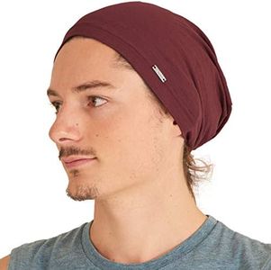 CHARM Mens Light Weight Summer Beanie - Womens Slouchy Beanie Hat Stretchy Slouch Knit Cap 100% Cotton Chemo Hat Burgundy