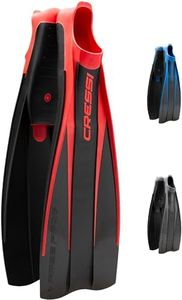Cressi Free Frog Fins Palmes Plein Pied de Plongée Techniques en Gomma Eva Unisexe Adulte, Noir/Rouge, 43/44