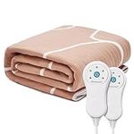 Warm Storm Electric Underblanket Super King Size with Dual Control 200x180cm,Fast Heat Up Heated Under blanket with 5 Heat Settings Machine Washable