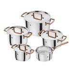 ZWILLING Rosé Bellasera 9-Piece Premium Stainless Steel Kitchen Cookware Set, Stay Cool Handle, Dishwasher Safe