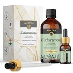 Avatra Cedarwood Essential Oil for Skin, & Aromatherapy | Natural Oil for Diffuser, Soap & Candle Making | Premium Grade with Glass Dropper | Undiluted- 3.38 Fl Oz