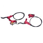 Zoom- HB-875 Front and Rear Hydraulic Disc Brake Set 750mm & 1400mm for Mountain Bike Mountain Bike MTB BMX (Red)