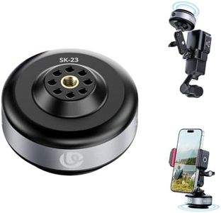ULANZI SK-23 Electric Camera Suction Cup Mount with 1/4" Screw Hole for GoPro Hero 13/12/11/10/9, Insta360 X5/X4, DJI Osmo Pocket 3/2 Action 5 Pro/4, and Most Small Camera/Action Camera/Phone