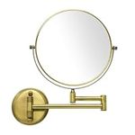 GuRun 8 Inch Antique Dual Sided Wall Mount Makeup Mirror with 10x Magnification,Bronze Finish M1306K(8in,10x)