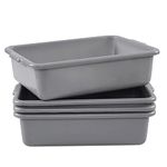 Hokky Washing up Bowl Rectangular, Small Plastic Commercial Bus Tubs Set of 4