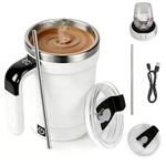 Ashloter Eletric Self Stirring Coffee Mug, Automatic Rechargeable Mix Mate self Stirring Cup Gift for Coffee Milk(White)