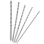 Long Drill Bit, 5Pcs High Speed Steel Small Twist Drill Bits Extra Long HSS Straight Shank Bits Tool for Drilling in Wood Plastic (2-5mm Diameter)