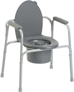 Invacare Styxo Chaise WC 3 en 1 | Chaise percée pour handicapés, Gris