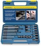 Thinkpro Broken Bolt Extractor Kit, 25 PCS Screw Extractor Set,Easy Out Drill Bit with Drilling Guides,Broken Bolt Remover for Removing Stripped,Damaged,Rusted, Rounded-Off Bolts, Nuts & Screws