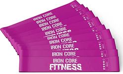 10 Resistance Loops for Trainers, Bootcamp, Gym. Tone Glutes, Thighs, Leg, Back, arms. Bulk Workout Bands by Iron Core Fitness, Magenta, Heavy