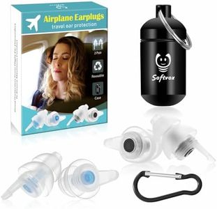 Airplane Earplugs -2 Pair, Reusable Travel Ear plugs Flying Plugs Prevent Ear Pain & Reduce Noise, Hearing Protection for Flights, Train, Bus and Car Journeys, Super Soft Children/Adult Ear Protection