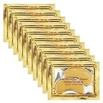 Jakuva 30 Pairs Crystal Collagen Eye Masks Under Eye Patches For Anti-Aging, Remove Dark Circle, Moisturising & Hydrating (Gold)