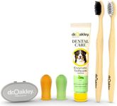 Dr. Oakley Total Dental Care Kit for Dogs: Minty Fresh -Toothpaste, Brushes, and Case, 1 Count -Natural