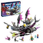 LEGO 71469 DREAMZzz 2-in-1 Nightmare Shark Ship Set, Build a Pirate Ship Toy in 2 Ways, Dream Boat Model Building Kit with Mateo, Izzie, Nova & Nightmare King Minifigures, Toys for Kids, Girls, Boys