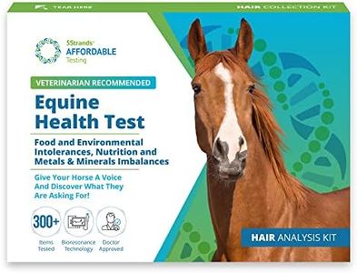 5Strands Equine Health Test, 293 Items Tested, Environmental & Food Intolerance, Nutrition, Metals and Minerals Imbalances, at Home Horse Hair Sample Collection Kit, Works for All Ages and Breeds