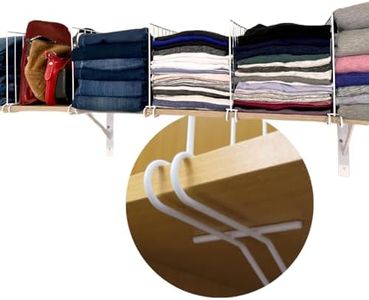 Evelots 8 Pack Shelf Dividers for Wood Shelves, Closet Organization-12 Inches Tall/Reinforced Wide Bottom for Added Stability