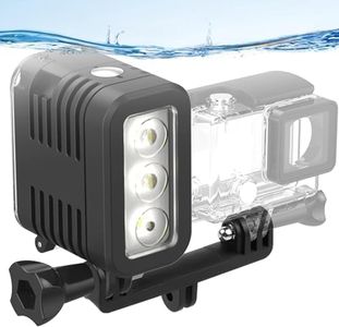 Zarmanuae Waterproof Dive Light for Action Camera Video Light, with Rechargeable LED Fill Night Light Underwater 147ft(45m), for Underwater Photography Accessories, Compatible with Gopro Hero 13-3