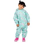 JAN & JUL Rain Suit for Toddler Girls Waterproof with Hood (Cozy-Dry: Unicorn, Size: 3T)