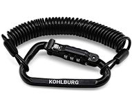 KOHLBURG 180cm extra long combination lock for your pocket - cable lock 3mm thick as a stroller lock, helmet lock, snowboard lock & ski lock