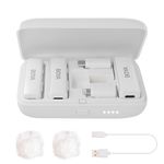 BOYA BOYALINK-W Wireless Lavalier Microphone for iPhone/Android/Camera Vlogging, All-in-One Lapel Dual Mic System & Lightning & USB-C Inputs & Battery Case for Smartphones/DSLR YouTube Facebook Live