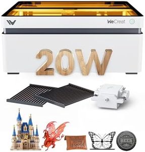 WECREAT Laser Engraver and Cutter, 20W(20,000mW) Desktop Diode Fully Enclosed Laser Engraver Machine with Air Assist, Beginner-Friendly for Jewelry and Gift Making with Metal Wood Acrylic Leather
