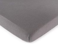 SheetWorld Fitted Youth Bed Sheet - Dark Grey Jersey Knit - Made In USA - 33 inches x 66 inches (83.8 cm x 167.6 cm)