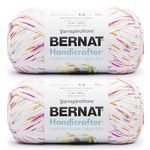 Bernat Handicrafter Cotton BB Floral Prints Yarn - 2 Pack of 12oz/340g - Cotton - #4 Worsted (Medium) - 608 Yards - Knitting & Crochet