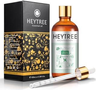 HEYTREE Aceite Esencial de Menta 100ml- Fuerte y fresco aroma a menta aumenta el optimismo y la claridad - Perfecto para la aromaterapia, difusor, respiración clara y velas DIY