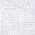 Brewster RD80000 Turner Tile Textured Vinyl Wallpaper, Paintable,White, 20.9x2x2