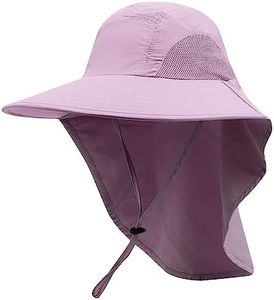 CLAPE Sun Hat with Neck Flap Mens Fishing Safari Cap Neck Protection UPF 50+ Climbing Cap,XT02-Purple