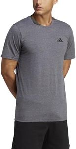adidas Homme Train Essentials Feelready Training Tee, Dark Grey Heather/White/Black, M