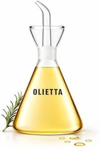Olietta Oil Dispenser Conical Borosilicate Glass Olive Oil Bottle 500ml 0.5 Litre - Non-Drip Pourer & Vinegar Drizzler, Leakproof & Easy to Clean for Kitchen and Table