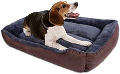 MUDDY PAWS Polyester Dog Bed & Cat Bed Grey & Brown Color Anti-Skid Bottom & Machine Washable(Reversible)-Medium