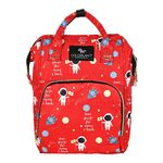 Baby Bucket Diaper Bag/Baby Bag/Mummy Bag/Handbag/Nursery Bag Stylish Travelling Backpack - Standard Range (Moon-Red)