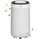 Senelux 12L/Day Dehumidifier, Portable Electric Dehumidifier with 3.2 L Water Tank Continuous Drainage, Timer, Washable Filter, Intelligent Humidity Control for Home Damp Bedroom Kitchen Basement